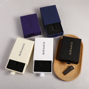 PUPPYSEW Jewelry <b>Sliding</b> Box 9*7cm U disk Cardboard Packing Drawer Box Lighter packing Box Logo custom - Product Image 5