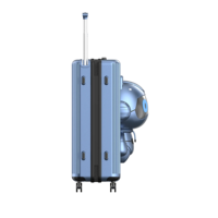 Bagage à main en forme de robot unisexe mignon valise à roulettes créative moderne avec verrouillage léger par mot de passe voyage