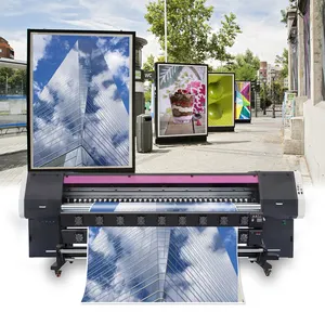3.2M Format Besar Eco Pelarut Printer dengan 4 Pcs Konica 512i Kepala Cetak untuk Flex Banner Vinyl Printing Plotter Printing mesin