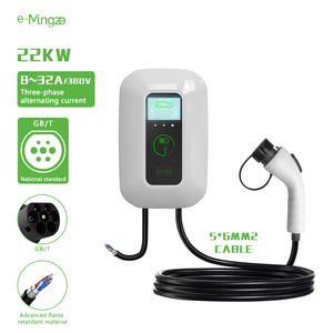 E-mingze OEM al por mayor, cargador de pared de 32A/22kW con apagado automático al alcanzar la carga completa, modo 3, certificación CE para uso doméstico - Product Image 2