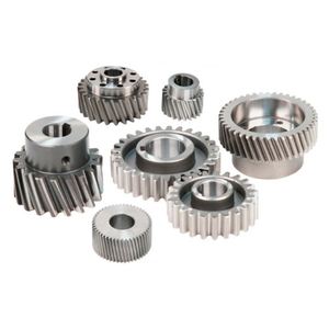 Shenzhen HXMT Usine OEM Engrenages droits en acier moulé Double pignon droit en acier pour petit module pour équipement d'impression - Product Image 1