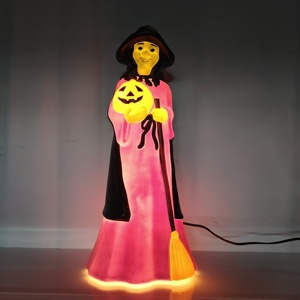 Halloween Party Decorations LED Pathway Garden Yard Stake Lights Blow Molding <b>Witch</b> <b>Decor</b> Holiday Plastic Gifts - Product Image 5