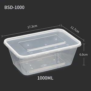 Boîte rectangulaire en PP moulée par injection, 34 oz, personnalisée, jetable, sans BPA, durable, résistante aux micro-ondes, étanche, recyclable, vente en gros - Product Image 3