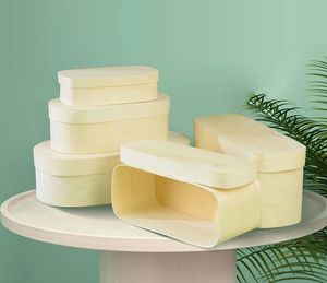 Emballage de sushi jetable biodégradable personnalisé, boîte à fromage en bois avec couvercle pour boulangerie et gâteaux, placage de <span class=keywords><strong>brie</strong></span> - Product Image 2