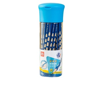 Deli 58138 Bucket Pencil Hb Blue Plastic Student School Writing Pencil With Eraser And Sharpener Set - Product Image 4