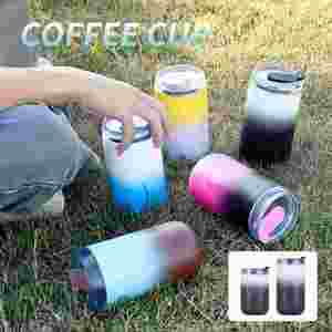 Mug de voyage isotherme en acier inoxydable, tasse thermos sous vide en forme d'œuf, revêtement coloré, couvercle isolant, 300/400 ml, luxe diamant - Product Image 3