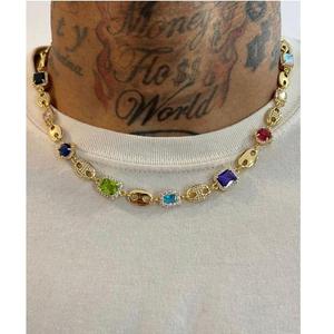 Collar de Cadena de Plata 925 con Diamantes de Moissanita y Piedras Preciosas, Joyería de Moda Hip Hop para Hombre - Product Image 4