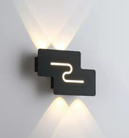 Apliques de Pared LED Minimalistas de Diseño Moderno, Lámpara de Pared de Proyección de Sombra de Aluminio para Sala de Estar y Dormitorio