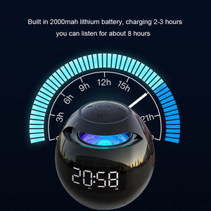 Mini Altavoz Reproductor <span class=keywords><strong>de</strong></span> Música MP3, Altavoz Inalámbrico Portátil con Pantalla LED y Reloj Despertador - Product Image 4