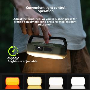 Lampu sorot berkemah portabel luar ruangan, lampu darurat pengisian jarak jauh lampu kerja kuat - Product Image 4