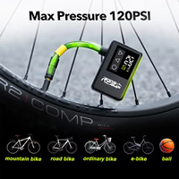 Mini Portable High Pressure Electric Bike Pump-120 PSI Cordless Tire Inflator Auto-Stop Digital Display FAST Durable for Road