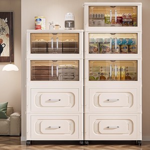 COIZY Multi-Layer Plastic Folding Storage Cabinet Installation-Free Baby <strong>Wardrobe</strong> Clothes Household Living Room Storage <strong>Box</strong> - Product Image 3