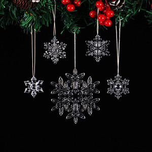 Décoration <span class=keywords><strong>de</strong></span> sapin <span class=keywords><strong>de</strong></span> Noël en cristal <span class=keywords><strong>de</strong></span> neige transparent en acrylique, style moderne et simple, décoration d'intérieur - Product Image 3
