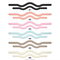 Barre lestée en silicone pour squats et mise en forme corporelle, unisexe, rose macaron, pour la gym, le fitness, le yoga, le pilates, l'entraînement aérobie