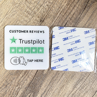 Tarjeta Inteligente NFC Impermeable de 13.56MHz, Tarjeta de PVC para Negocios, 10X10cm, ISO14443a, Logotipo Personalizado, Reseña en Trustpilot y Tripadvisor