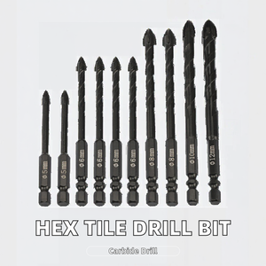 Carbide Tipped Hex Shank Khoan Bits <span class=keywords><strong>4</strong></span> cắt cạnh cho Cross Hex cho đá cẩm thạch thủy tinh gốm sứ gạch cắt - Product Image 5