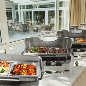 Chauffe-Plat de Luxe Économique en Acier Inoxydable pour la Restauration Professionnelle – Maintien au Chaud des Aliments - Product Image 4