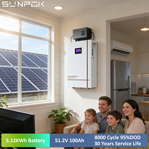 Batería de Almacenamiento Solar SUNPOK, Polímero, 48V 200Ah 10Kwh, Baterías de Iones de Litio, Batería Lifepo4 de 100Ah, Sistema de Almacenamiento de Energía - Product Image 1