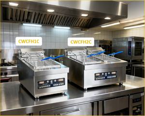 Friggitrice Elettrica Professionale Chefwin 9L 6KW da Banco con Doppio Cestello per Friggere Pollo - Product Image 6