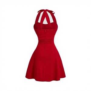 Vestido Ajustado sin Mangas con Cuello en V Estilo Y2K de Verano Kingsa para Mujer, Cintura Natural, Tejido Ecológico Antiestático y Sostenible - Product Image 2