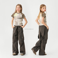 T-shirt imprimé « Happy Weekend » pour filles, haut à manches raglan personnalisable avec motif camouflage, vêtement décontracté