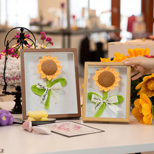 2025 Creative Graduation Hand Knitted <b>Flowers</b> <b>Wall</b> Hanging Decorative Gift Crochet Sunflower - Product Image 4