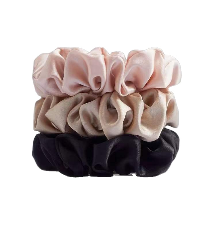 Оптовая продажа, высококачественные резинки для волос chouchou из 100% шелка тутового шелкопряда, эластичные резинки для волос