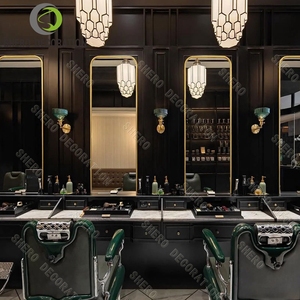 Meubles de salon de coiffure maquillage de coiffure avec armoire de rangement vitrine de salon de coiffure station de miroir pour la coiffure - Product Image 4