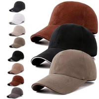 Casquette de baseball personnalisable avec logo, en coton, à visière sandwich, style Dad Hat, unie, vierge, casquette de sport avec sangle réglable pour usage extérieur