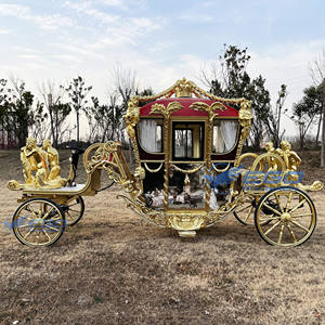 Kereta Kuda pernikahan dengan dekorasi bunga kustom transportasi pengantin kereta kuda mewah kereta kuda romantis - Product Image 6