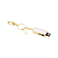 LLavero de unidad Flash USB personalizado, con recubrimiento de Orca por sublimación, en blanco