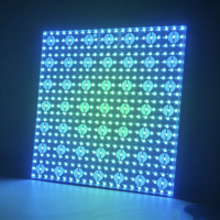 Projecteur de scène en alliage d'aluminium LED RGBWA 7x7 Pixel Matrix DMX512/Contrôle sonore IP54 avec CRI 90 pour Club, Fête, KTV, Bar, DJ