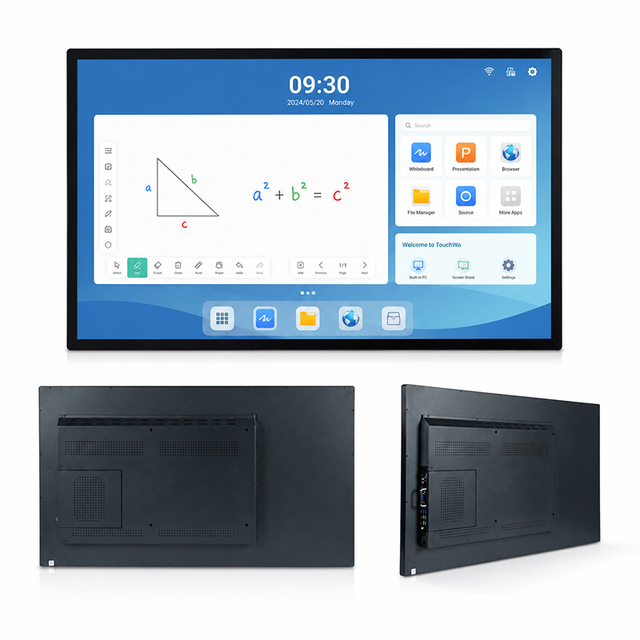 TouchWo 32 43 49 55" Capactive LED Windows Touch Screen All-in-One Interactive Panel OPS Module 4K FHD 120Hz Conference