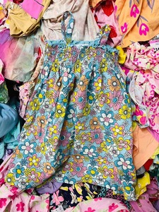 批发春夏女婴连衣裙品牌棉质花卉印花休闲幼儿连衣裙中国库存余货1000件 - Product Image 5