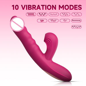 Nuevo Vibrador Recargable de Silicona para Mujeres, con Función de Lamido y Succión, Vibrador Telescópico con Forma de Conejo - Product Image 2