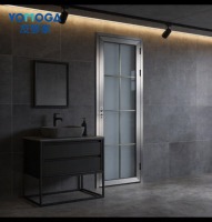 Puerta de Baño de Aleación de Aluminio de 70 mm de Espesor, Modelo para Uso en Villas y Escuelas, Fábrica de Puertas en Filipinas, Personalizable