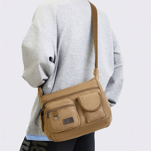 Bolso Bandolera Retro de Lona para Hombre, de Gran Capacidad, para Viajes y Ocio, Venta al Por Mayor - Product Image 6