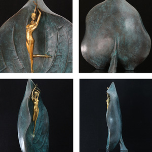 Brass Figurine Ornament Irregular Shape Handmade Artistic Decor For Housewarming And Office - Product Image 3