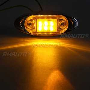 2pcs 24V Car Truck LED Side Marker Light Clearance Lamp Signal Indicator Lamp External Tail Light for <b>Trailer</b> <b>Tractor</b> Bus Van - Product Image 2