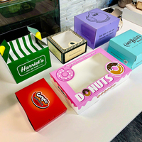 Boîtes à gâteaux personnalisées roses de petite taille, emballage pour cupcakes, 1, 2, 4, 6, 12 cupcakes, boîtes en carton personnalisées avec logo pour gâteaux