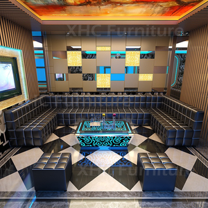Prix d'usine – Ensemble de mobilier personnalisable pour boîte de nuit commerciale : banquette, tables LED, canapé modulaire pour <span class=keywords><strong>bar</strong></span>, club, zone VIP - Product Image 4