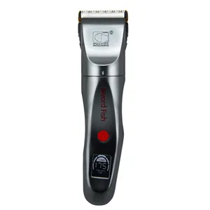 Hot Sell LCD Display Ceramic movable cutter head and Cordless Rechargeable Hair clippers