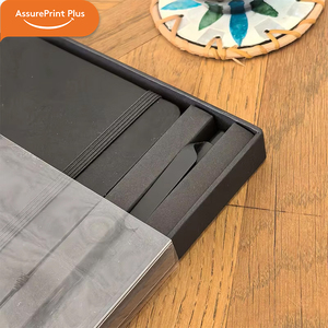Caja de Regalo con Banda Elástica de Papel Ecológico A5 <span class=keywords><strong>Dupont</strong></span>, Cuaderno, Bolígrafo de Papel de Piedra con Logotipo Personalizado, Set de Regalo Promocional Ecológico para Empresas - Product Image 4