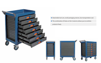 Chariot de rangement d'outils multifonctionnel de grande capacité pour une utilisation professionnelle en atelier
