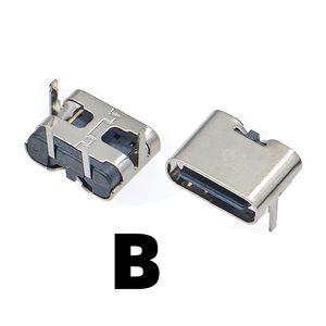 Connecteur femelle Type-C 2 broches, uniquement pour la charge, prise PCB à montage horizontal avec 4/2 broches pour montage traversant ou SMT - Product Image 3