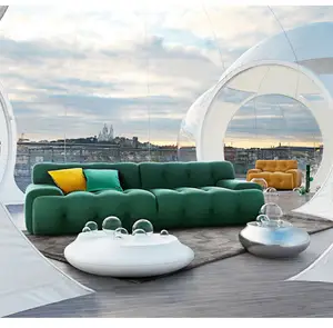 Canapés en tissu de canapé-lit à trois places de luxe minimalisme italien nordique pour un usage domestique dans la chambre et l'application extérieure