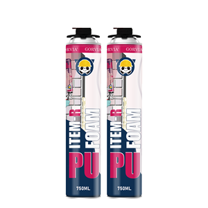 GORVIA ITEM-R 750mL Scellant en <span class=keywords><strong>mousse</strong></span> <span class=keywords><strong>PU</strong></span> haute performance de type pistolet : Isolation pulvérisable pour les cadres de fenêtres et de portes - Product Image 2