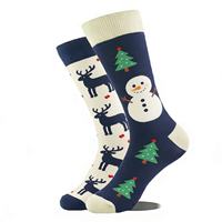 Chaussettes unisexes de Noël les plus vendues pour femmes, chaussettes mi-mollet 200N, à aiguille simple, anti-transpiration, toutes saisons, taille unique 36-44, chaussettes en coton pour hommes