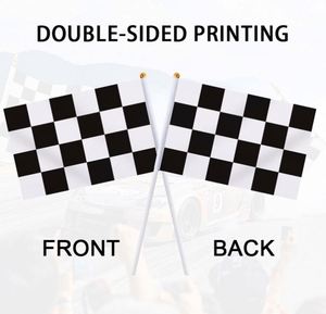 Factory Wholesale 100% Polyester Eco-Friendly Digital Printing Aluminum Rectangle Flying Style Hand <b>Flag</b> Poles Black White <b>Flags</b> - Product Image 3