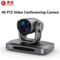 Cámara PTZ Profesional HuiDu VX10-4K con Zoom 10x, Seguimiento por IA, USB 3.0, Acabado Negro Mate, Sensor CMOS de 8.29MP para Transmisión